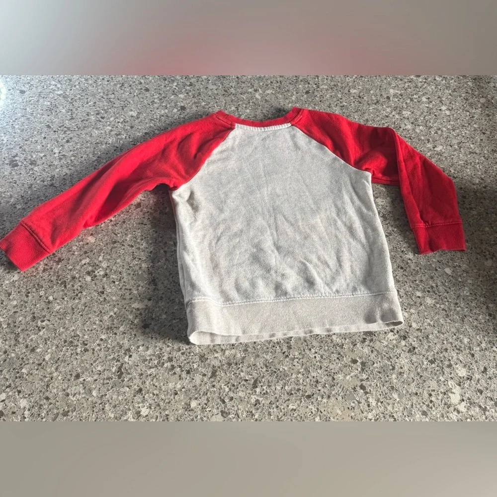 Cat & Jack l Red & Cream l Color Block l Crewneck l Sweatshirt l Size: 4T